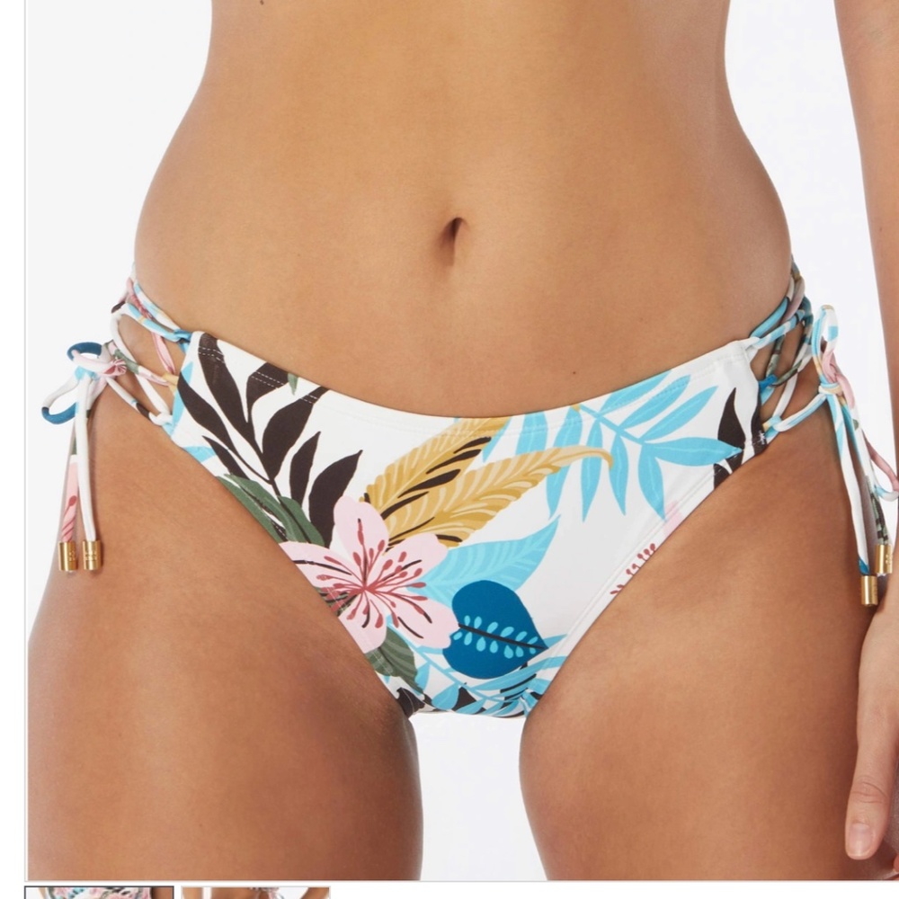 🌺 COCO REEF Engage Side Tie Bikini Bottom – Paradise Floral | Size Large